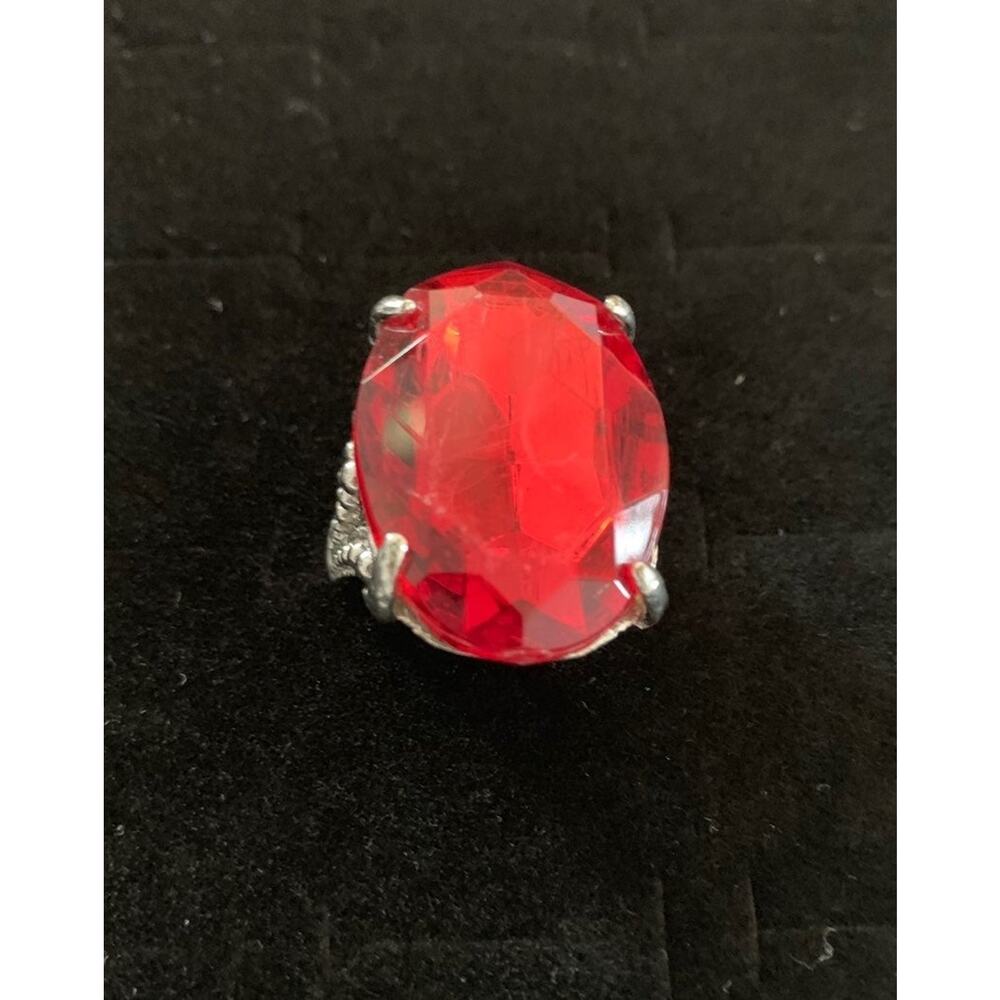 Fun Fantasy Ring With Red Crystal‎